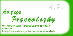 artur przepolszky business card
